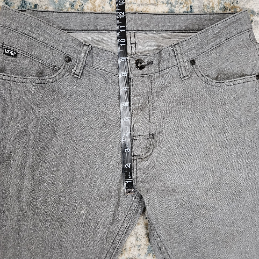 Vans Mens Skinny Jeans 32 x 32 Gray Stretch Denim Off The Wall Skate Style - Picture 7 of 10